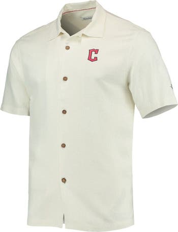 Cleveland Guardians Tommy Bahama Baseball Bay Button-Up Shirt - Navy