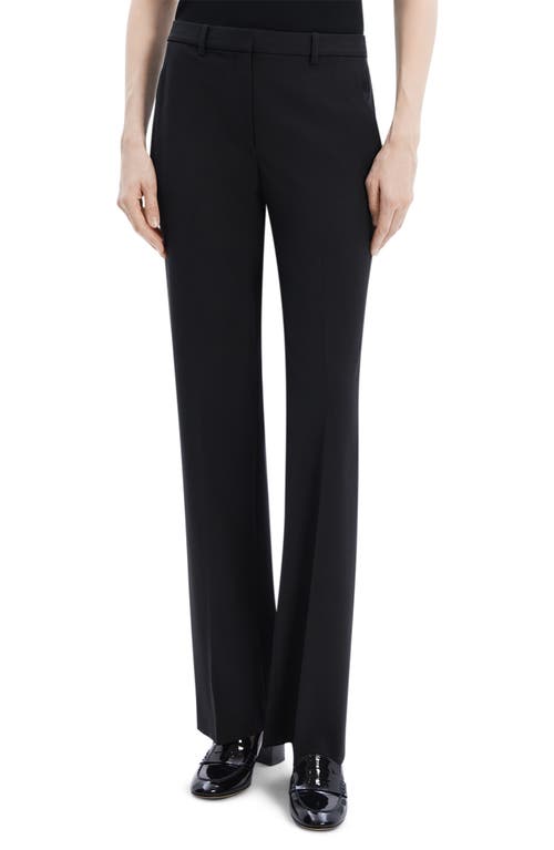 Shop Theory Slim Fit Stretch Wool Trousers In Black