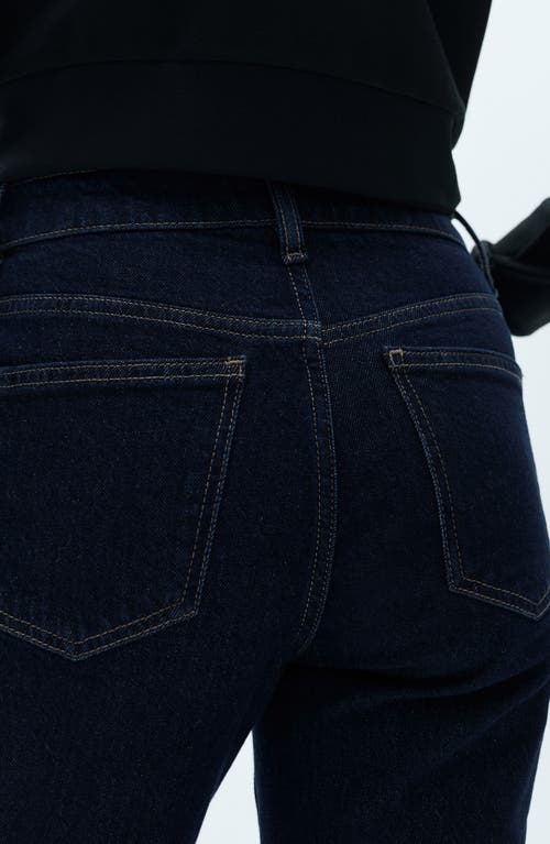 Mango High Waist Mom Jeans In Open Blue
