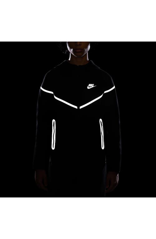 Shop Nike Kids' Sportswear Tech Fleece Jacket In Black/reflective Silver