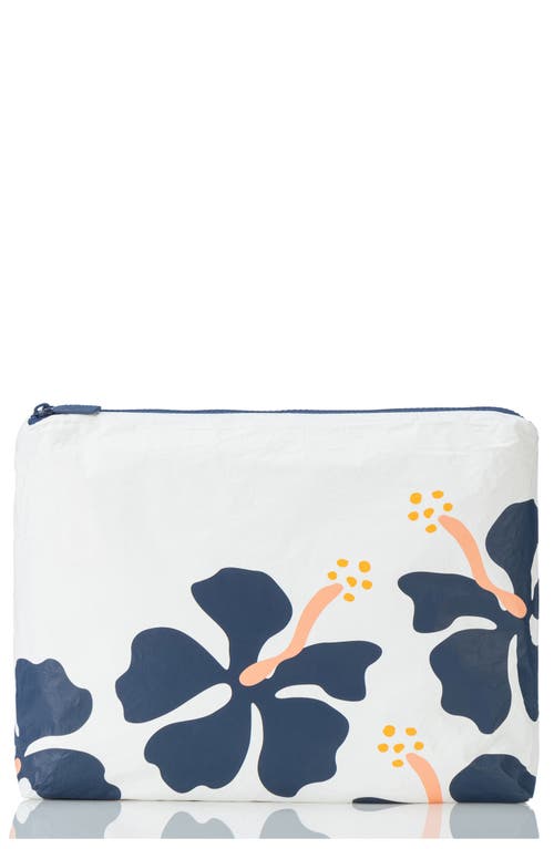 Aloha Collection Medium Water Resistant Tyvek® Zip Pouch In Blue