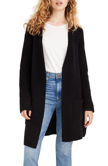 Madewell Backstage Cardigan Sweater In True Black