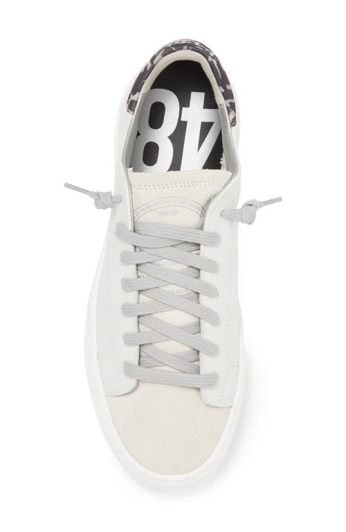 Shop P448 Thea Platform Sneaker In White/snow Leopard Print