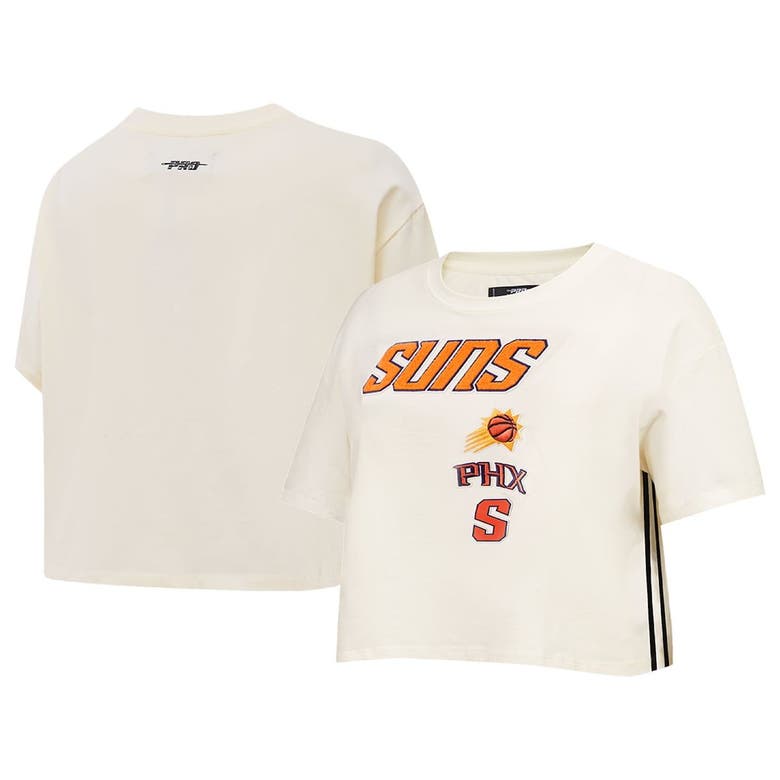 PRO STANDARD PRO STANDARD CREAM PHOENIX SUNS RETRO CLASSIC CROPPED BOXY T-SHIRT 