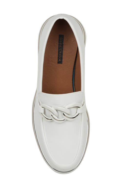 Shop Good Choice New York Geneva Platform Loafer In White