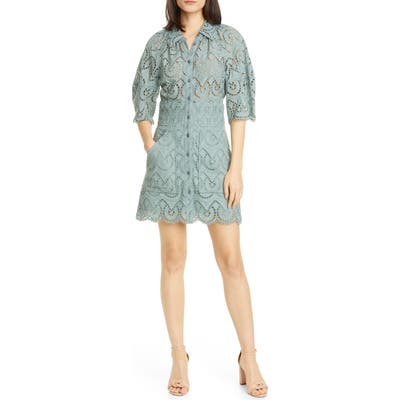 Rebecca Taylor Mina Cotton Eyelet Minidress