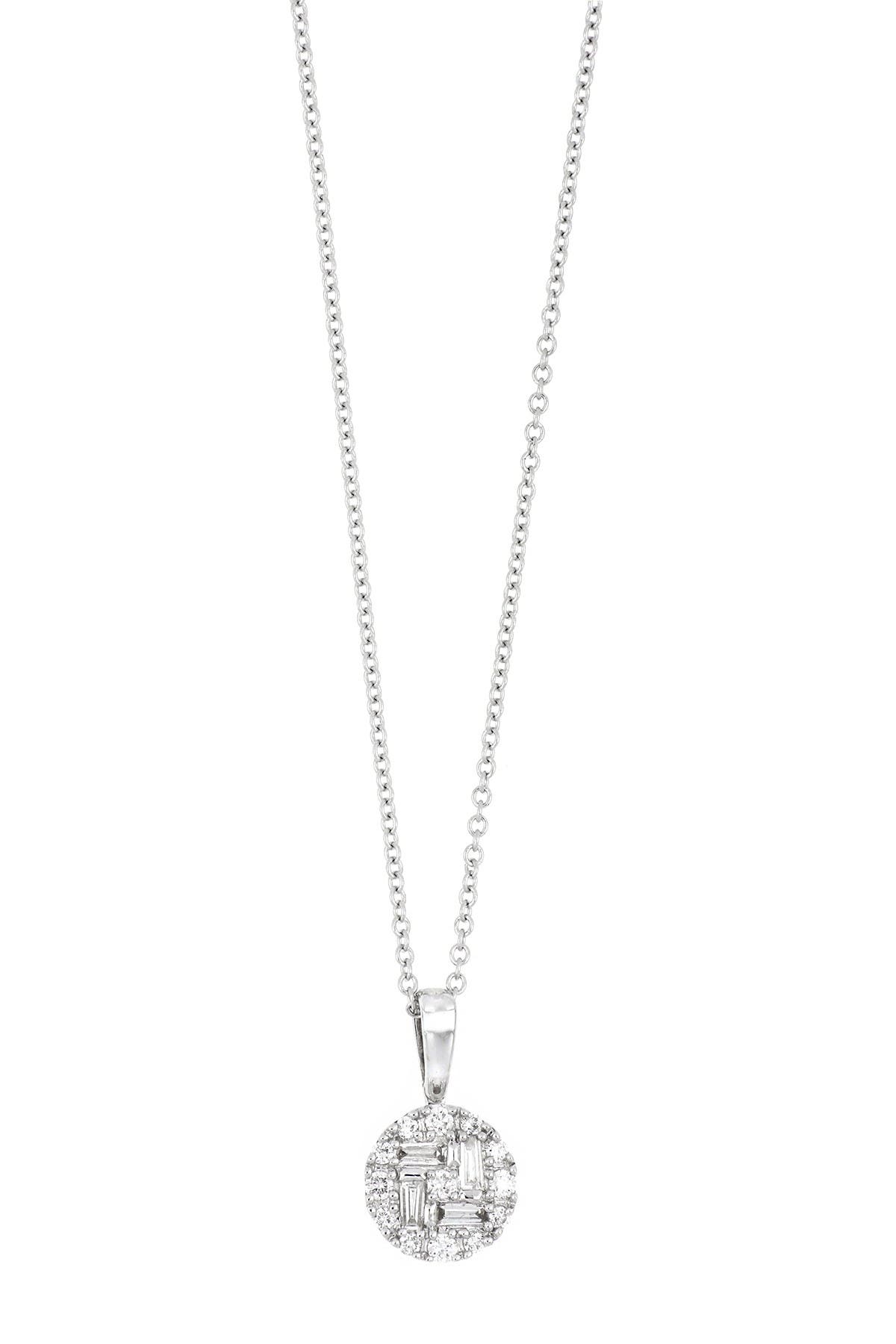 Bony Levy 18k White Gold & Diamond Gatsby Circle Pendant Necklace In 18kw