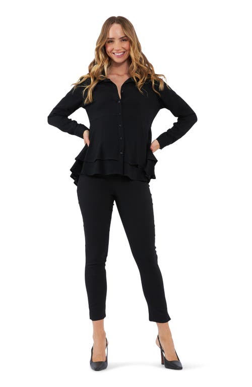 RIPE MATERNITY RIPE MATERNITY EVELYN PEPLUM MATERNITY/NURSING SHIRT