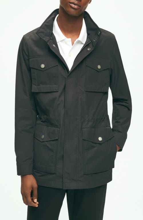 Brooks Brothers Water Repellent Field Jacket with Hood Caviar at Nordstrom,