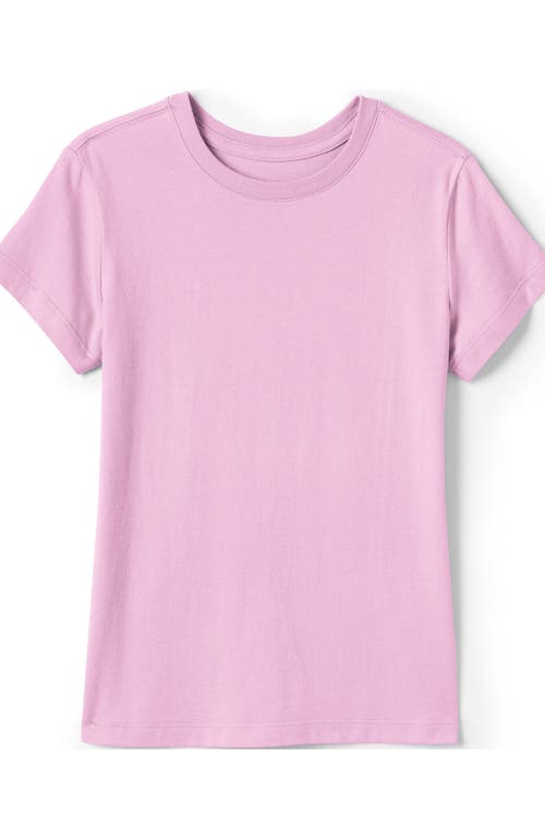 Lands' End School Uniform Girls Short Sleeve Essential T-shirt In Ice Pink