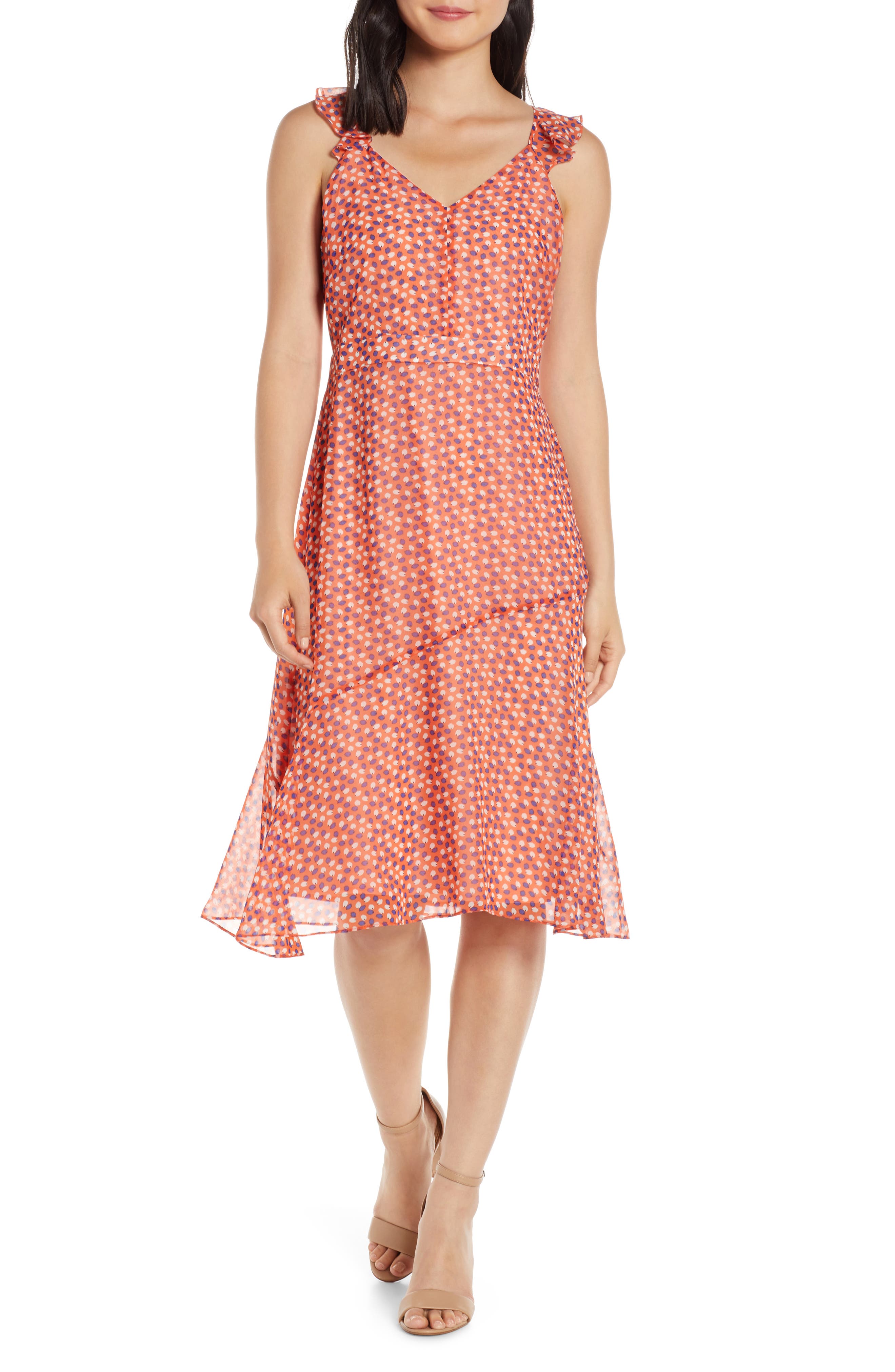 Sam Edelman Print A-Line Sundress, Orange