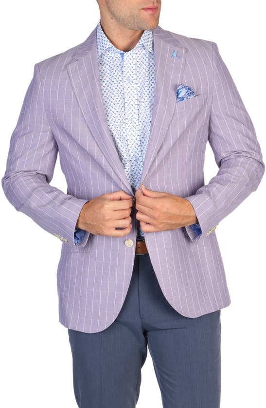 Tailorbyrd Mini Windowpane Sport Coat In Lilac