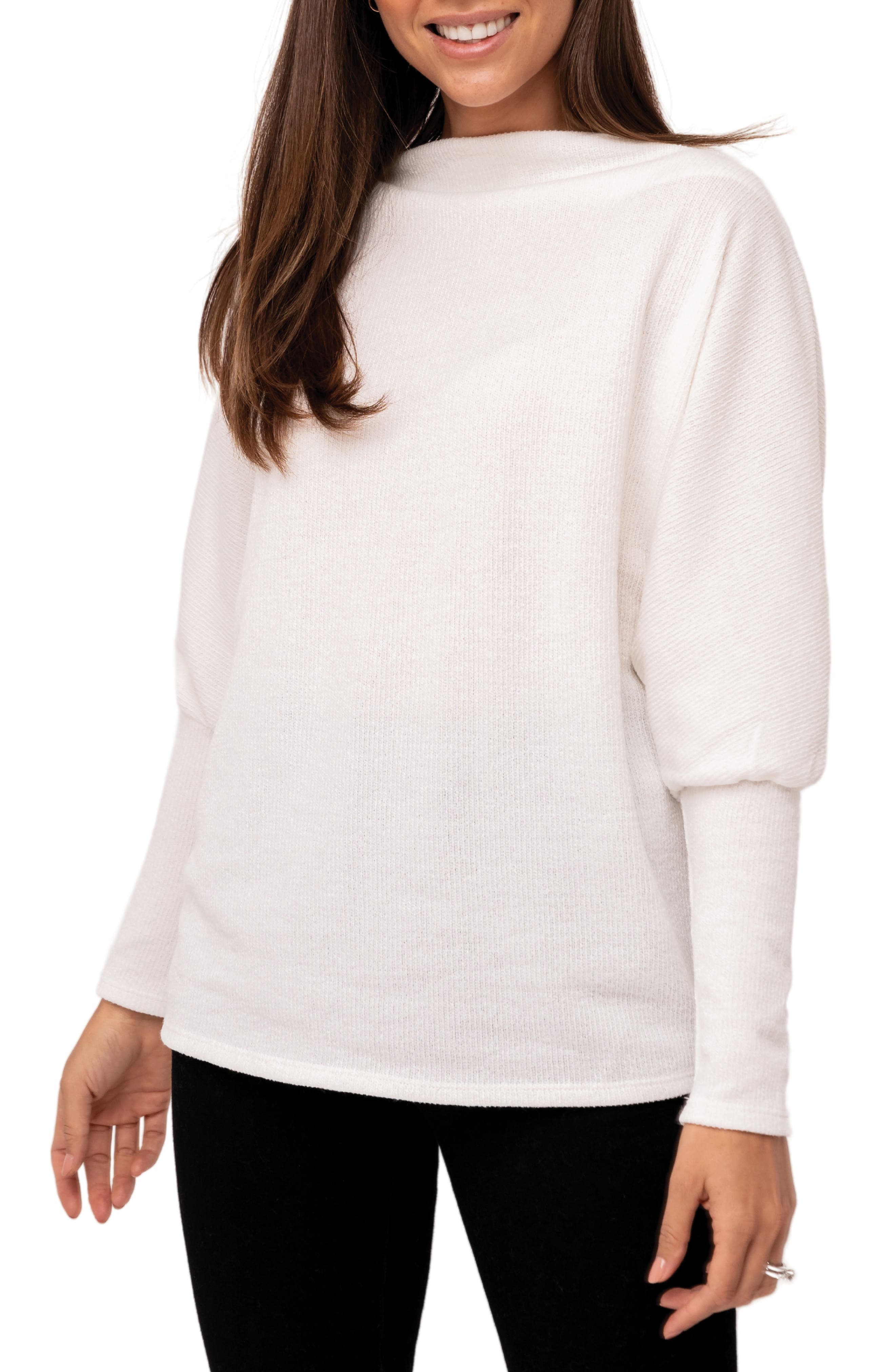 womens off white tunic sweater