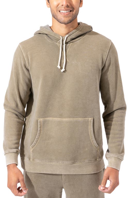 Mineral Wash Organic Cotton Blend Hoodie in Fortress
