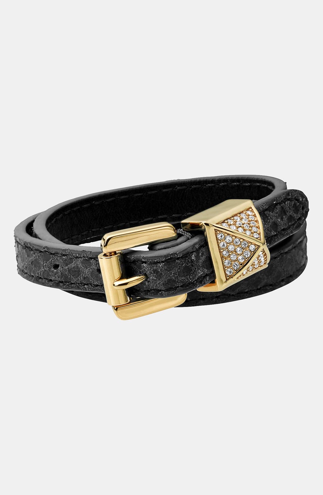 michael kors leather wrap bracelet