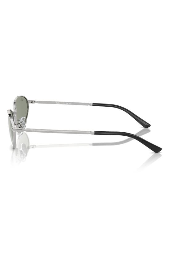 Shop Ray Ban Ray-ban 56mm Irregular Oval Sunglasses In Silver