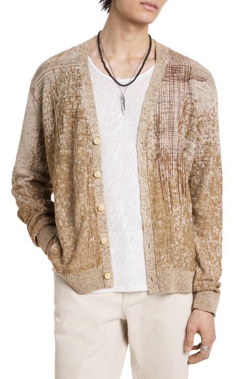 Shop John Varvatos Marita Ombré Linen & Silk Cardigan In Nutmeg