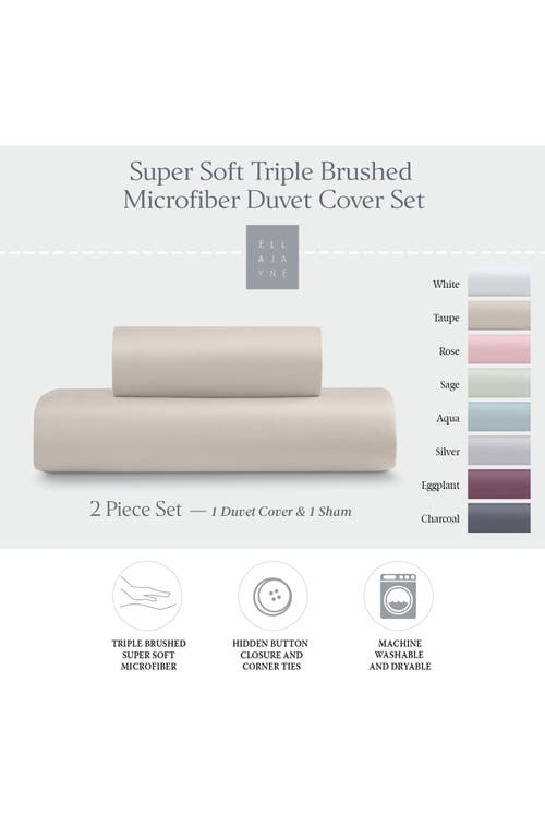 Ella Jayne Home Triple Brushed Duvet Cover & Sham Set In Taupe