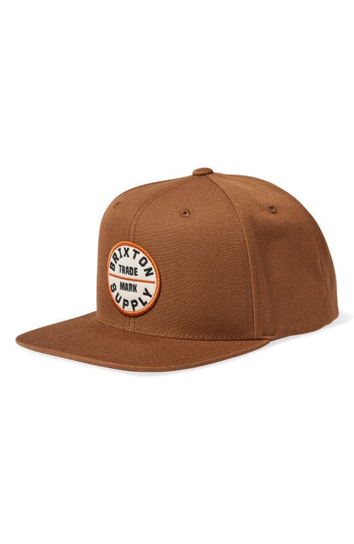 Shop Brixton Oath Iii Snapback Twill Baseball Cap In Pinecone Brown