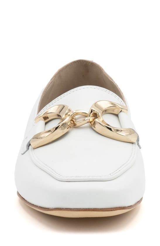 Amalfi By Rangoni Greve Loafer In White Parmasoft - Platinum Acc