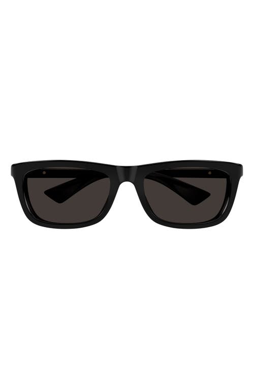 Shop Bottega Veneta 58mm Square Sunglasses In Black