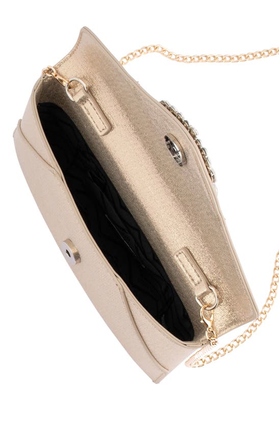 Shop Olga Berg Antonia Envelope Clutch In Champagne