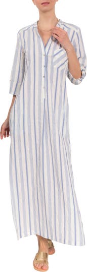 Everyday Ritual Tracey Stripe Cotton Nightgown | Nordstrom
