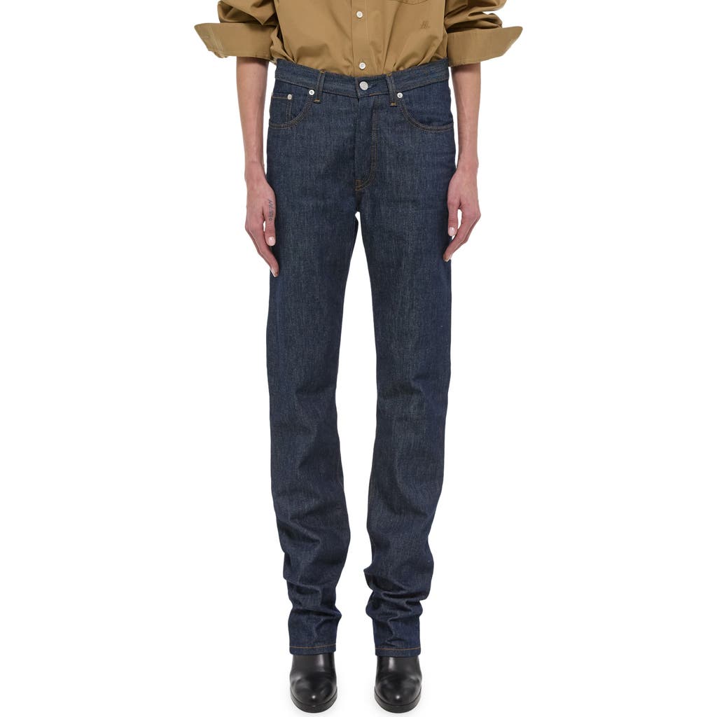 Helmut Lang High Waist Slim Jeans In Raw Indigo