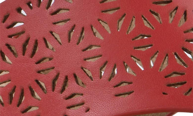 Shop White Mountain Footwear Beaux Espadrille Wedge Sandal In Cruella Red/ Smooth