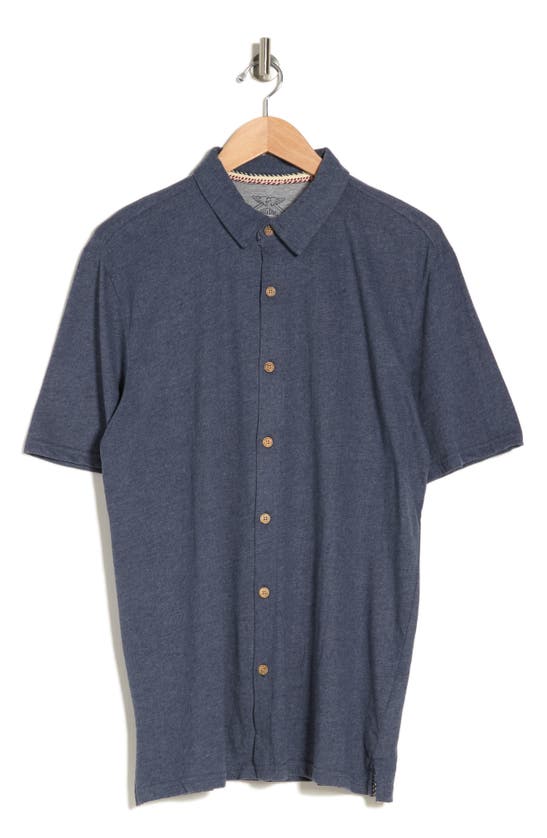 Weatherproof Vintage Cotton Blend Button-up Shirt In Dress Blue