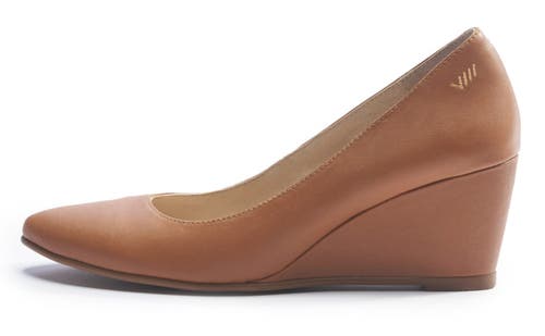 Viscata Verona Leather Wedges In Brown