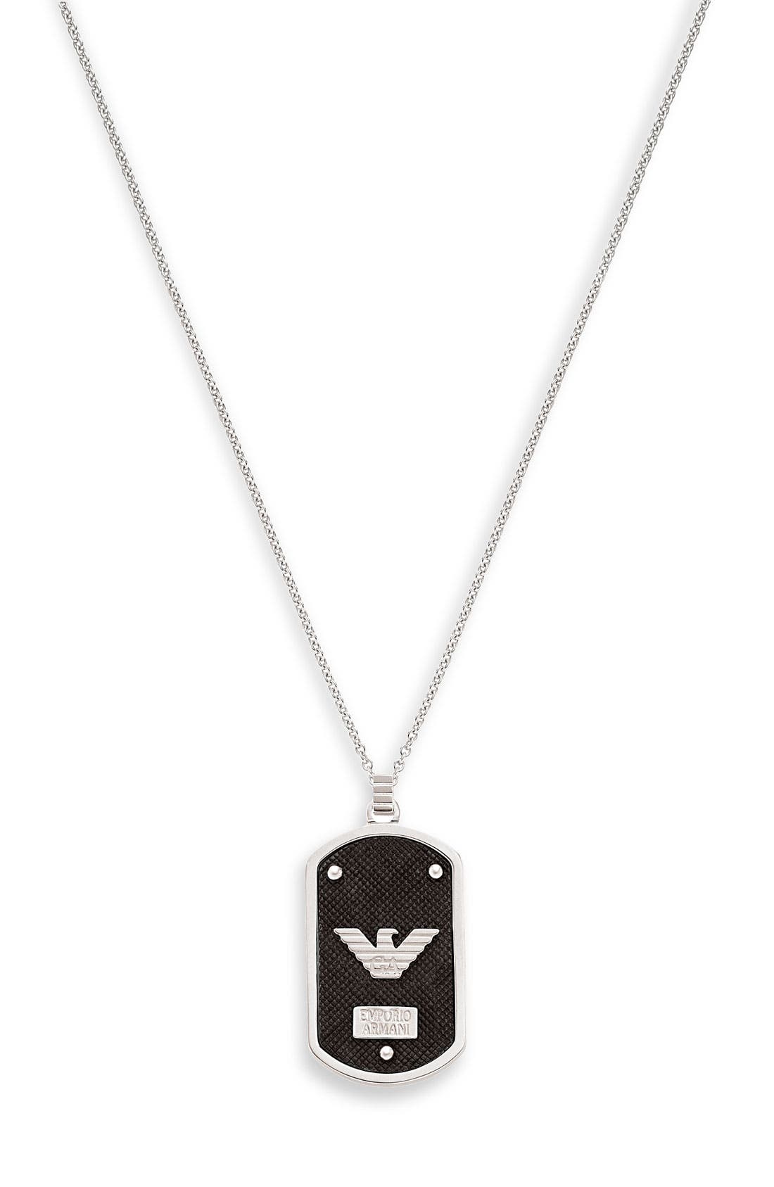 emporio armani dog tag necklace
