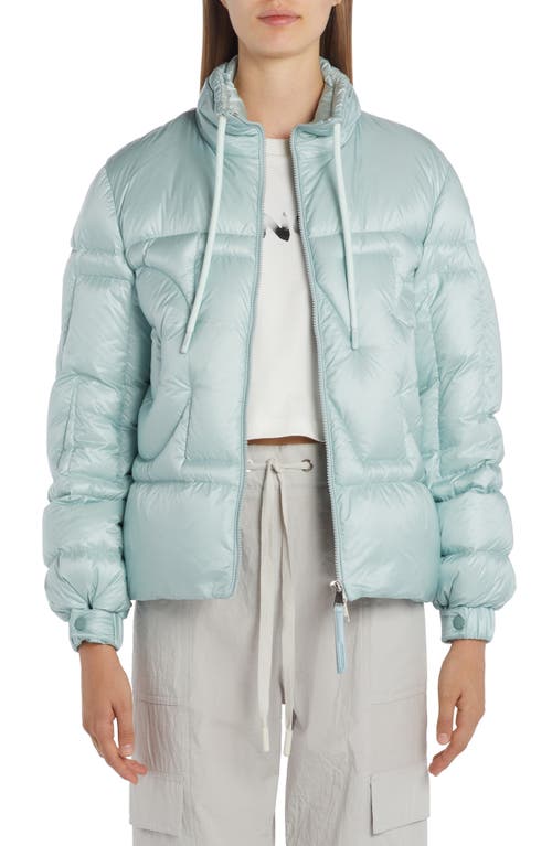 Moncler Sapins Logo Quilted Down Jacket Blue at Nordstrom,