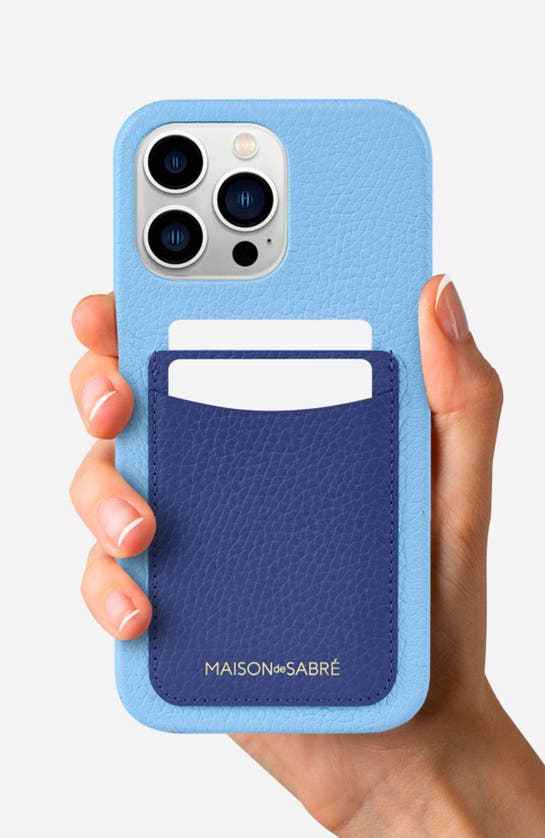 Shop Maison De Sabre Card Phone Case In Lapis Sky