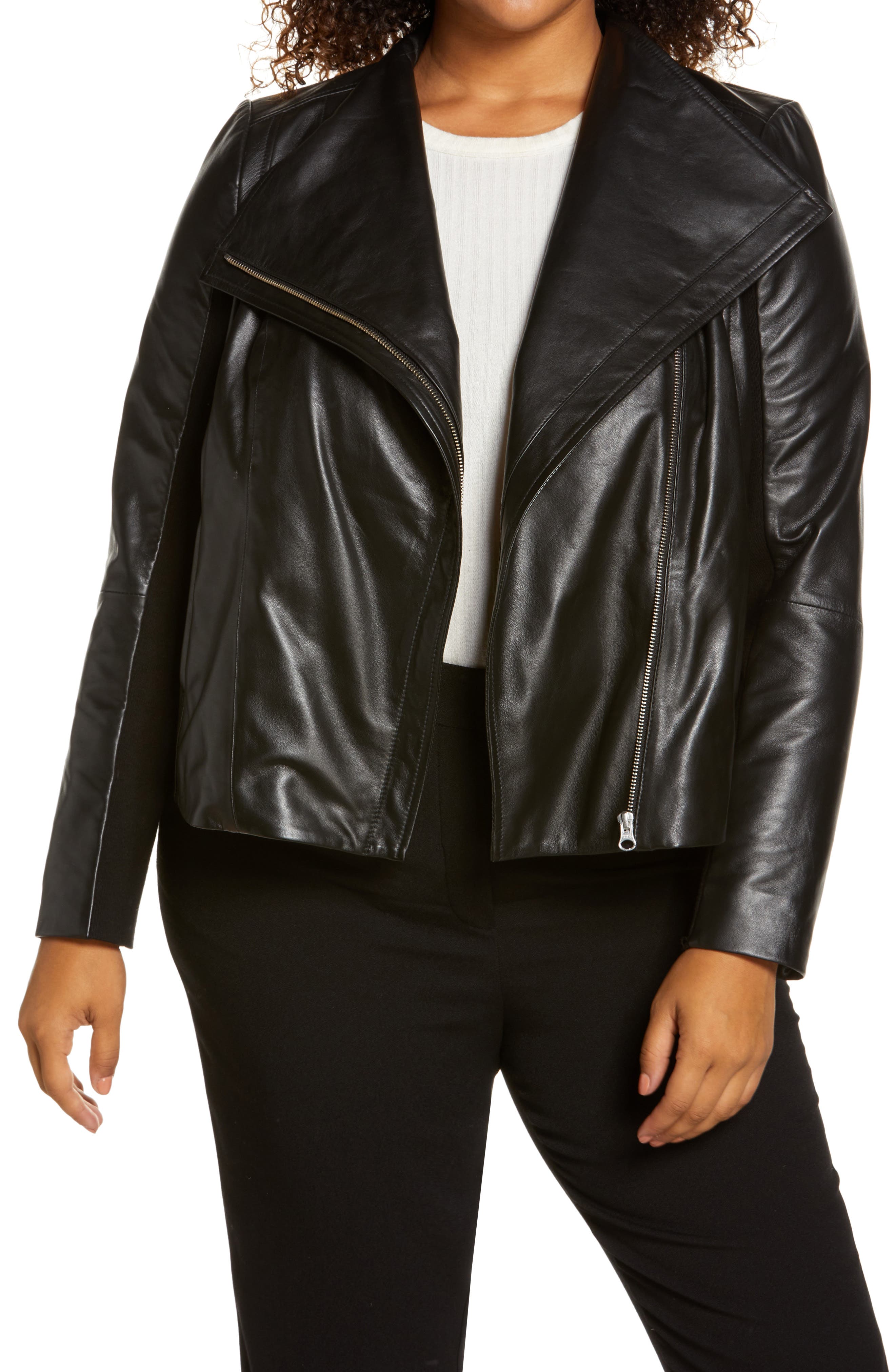 halogen leather jacket