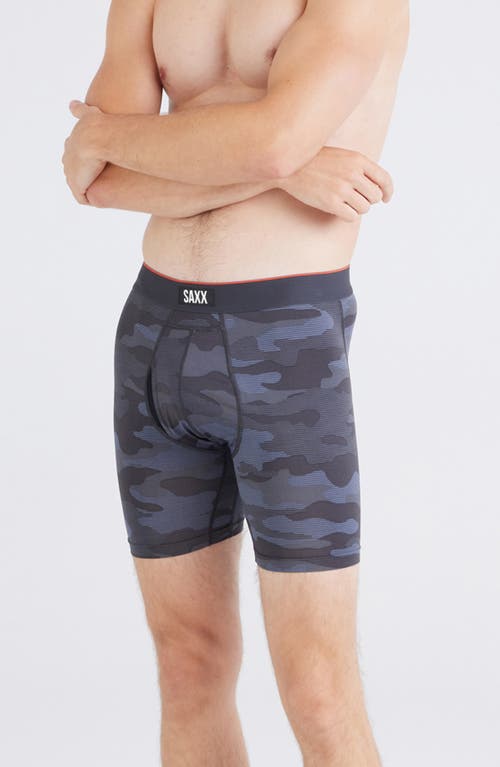 SAXX Multi-Sport Mesh Boxer Briefs in Remote Camo- Faded Black 