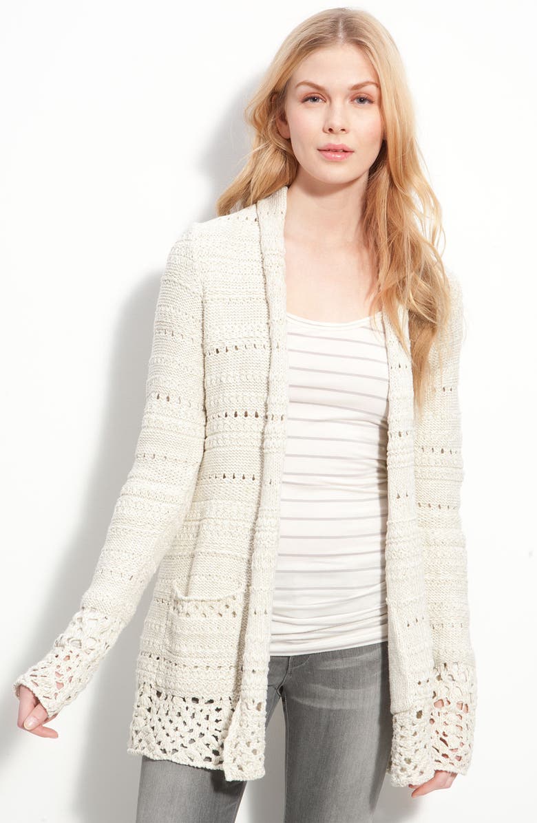Lucky Brand 'Costa Mesa' Crochet Cardigan Nordstrom