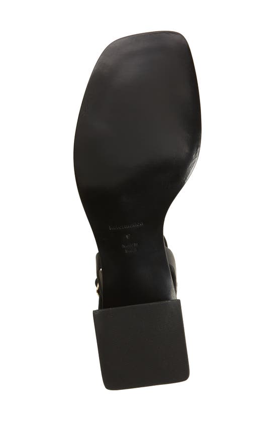 Shop Reformation Stephanie Ankle Strap Sandal In Black Leather
