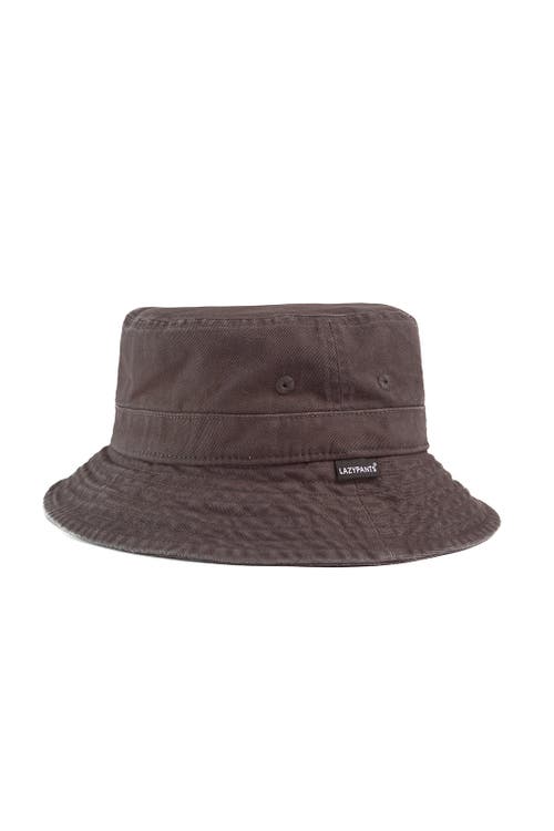 Lazypants Lazy Twill Bucket Hat In Charcoal