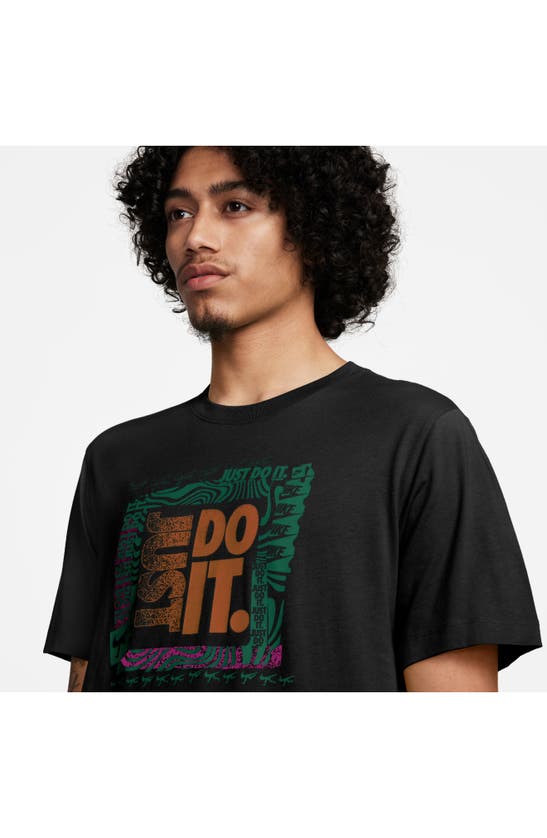 Shop Nike Sportswear Jdi Graphic T-shirt In Black