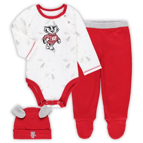 Las Vegas Raiders Girls Infant Too Cute Long Sleeve Bodysuit & Pants Set -  Red