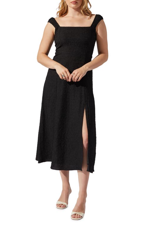 Shop Astr The Label Crinkle Maxi Dress In Black