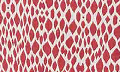 Foxcroft Frankie Abstract Print Cotton Sateen Popover Top In Ruby Red
