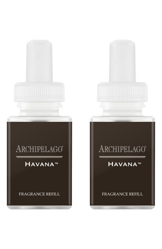 Shop Pura X Archipelago Palm Beach 2-pack Diffuser Fragrance Refills In Havana