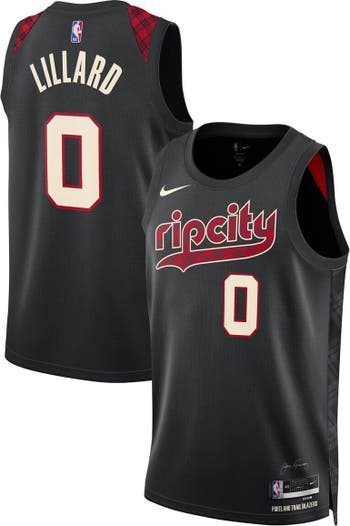 Nike Unisex Nike Damian Lillard Black Portland Trail Blazers 2023/24  Swingman Jersey - City Edition