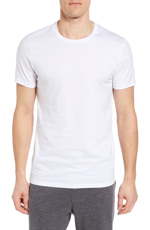 Nordstrom 4-Pack Trim Fit Supima Cotton Crewneck T-Shirt White at Nordstrom,
