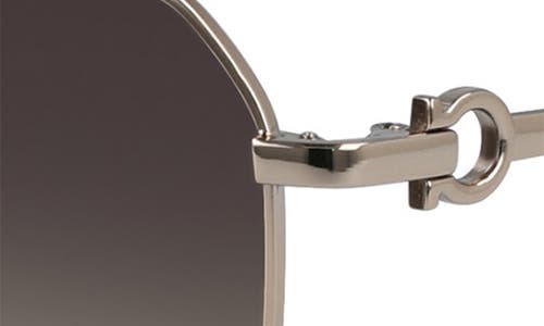 Shop Ferragamo 62mm Oversize Gradient Navigator Sunglasses In Shiny Gold/brown