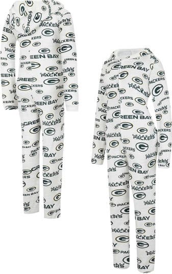 Women's Concepts Sport Cream Green Bay Packers Docket Hoodie Full-Zip Union  Suit