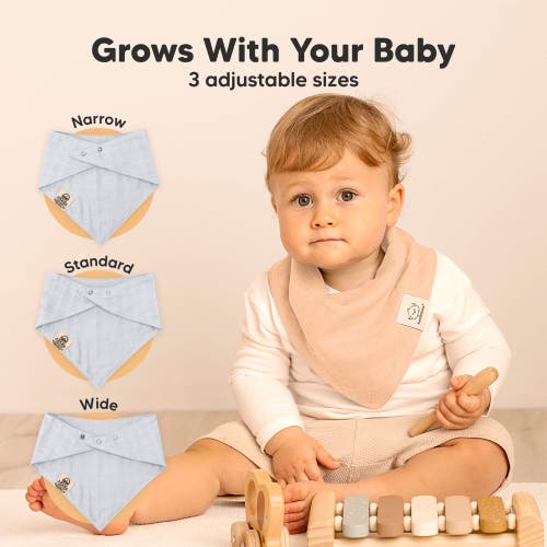 Keababies 8-pack Lumi Muslin Bandana Bibs In Dew