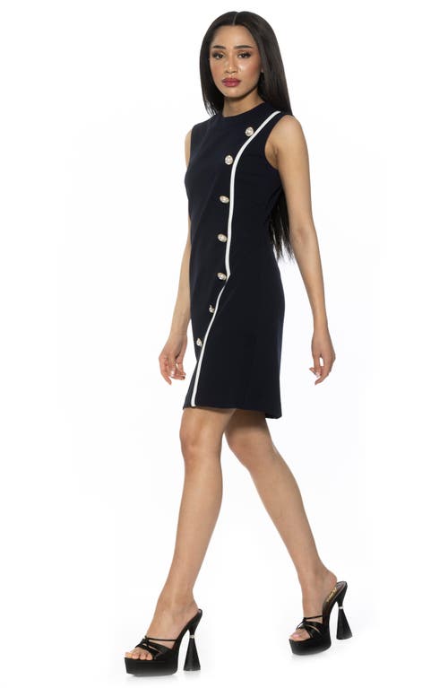 Alexia Admor Women's Armani Button Shift Dress In Navy